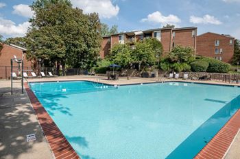 A large outdoor swimming pool at Aspen at Lake Trail, Columbia Maryland